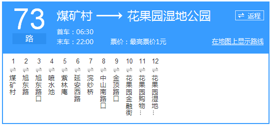 貴陽(yáng)公交73路路線示意圖